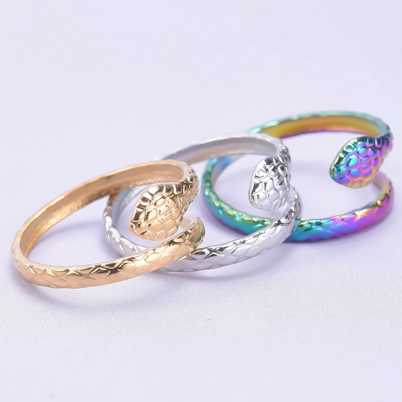Stainless Steel Rings For Women Men Jewelry Snake Ring Punk Accessories Silver/Gold/Rainbow Color Rings Cobra Anillo Para Hombre
Stainless Steel Rings For Women Men Jewelry Snake Ring Punk Accessories Silver/Gold/Rainbow Color Rings Cobra Anillo Para Hombre