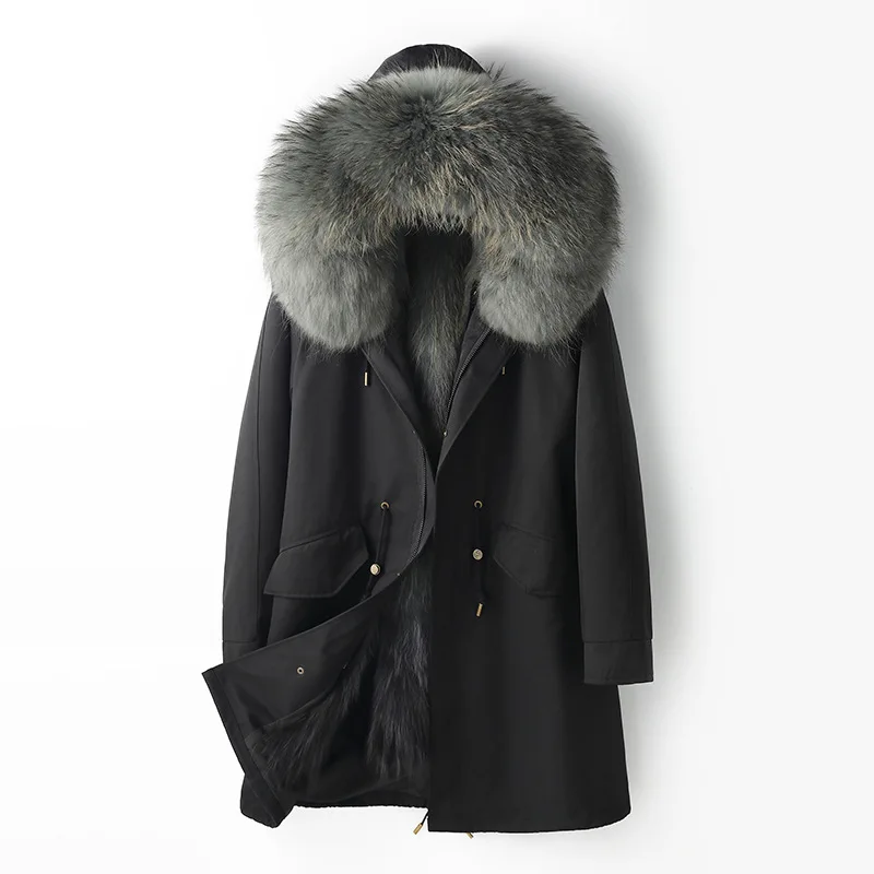 Parker's Men's Leather Mid - Long Fox Hair Linceul Amovible Autumn Winter New Hair One
Parker's Men's Leather Mid - Long Fox Hair Linceul Amovible Autumn Winter New Hair One