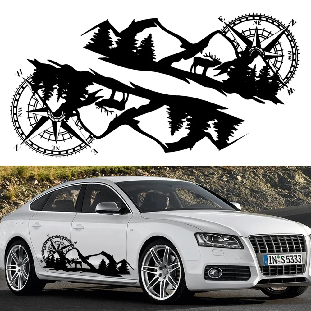 Large Car Decals Compass Tree Mountain Deer PVC Stickers Vinyl Graphic Waterproof SUV RV Styling Decoration Exterior Accessories
Large Car Decals Compass Tree Mountain Deer PVC Stickers Vinyl Graphic Waterproof SUV RV Styling Decoration Exterior Accessories