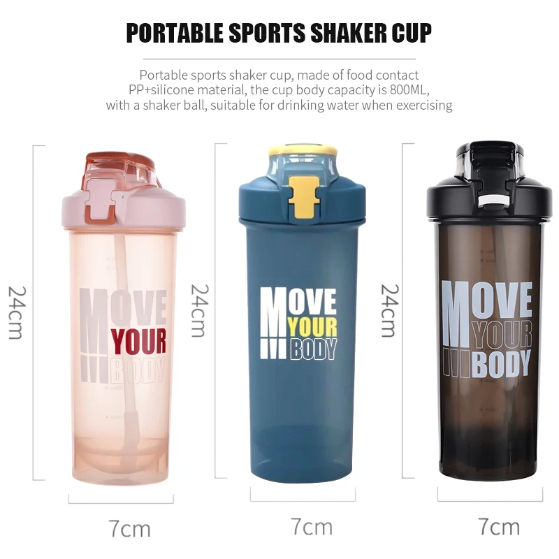 Plastic Mixing Cup Body-building Exercise Drinkware Sealing Milkshake Cup Fitness Portable Large Large Capacity Water Cup 800ml
Plastic Mixing Cup Body-building Exercise Drinkware Sealing Milkshake Cup Fitness Portable Large Large Capacity Water Cup 800ml