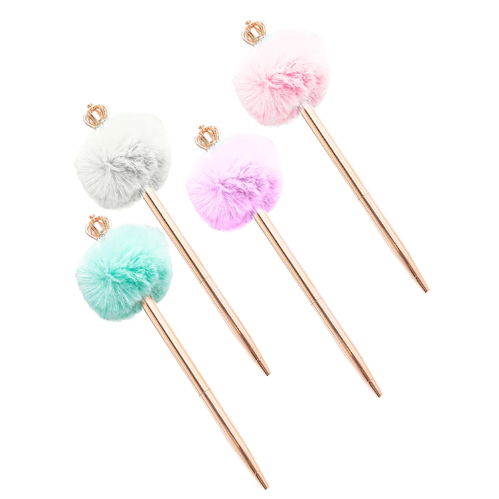 4 Pcs Crown Hair Ball Pen Kids Gifts Girls Writing Delicate Adorable Pens Plush Office Study Balls Kawaii Set
4 Pcs Crown Hair Ball Pen Kids Gifts Girls Writing Delicate Adorable Pens Plush Office Study Balls Kawaii Set