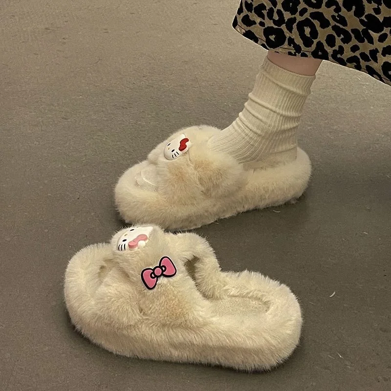 New Sanrio Hello Kitty Plush Slippers Women Korean Fahsion Summer Indoor Outdoor Shoes Cute casual Sandals Trendy 2023
New Sanrio Hello Kitty Plush Slippers Women Korean Fahsion Summer Indoor Outdoor Shoes Cute casual Sandals Trendy 2023