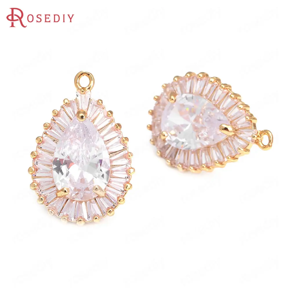 (41429)4PCS 22x15MM 24K Champagne Gold Color Brass and Zircon Drop Shape Charms Pendants Jewelry Making Supplies Diy Findings
(41429)4PCS 22x15MM 24K Champagne Gold Color Brass and Zircon Drop Shape Charms Pendants Jewelry Making Supplies Diy Findings