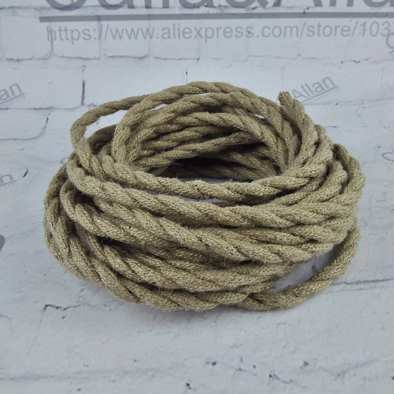 2x0.75 Vintage rope Wire Twisted Cable Retro Braided Electrical Wire DIY pendant lamp wire hemp rope vintage lamp cord
2x0.75 Vintage rope Wire Twisted Cable Retro Braided Electrical Wire DIY pendant lamp wire hemp rope vintage lamp cord