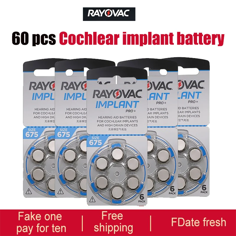 60PCS/10 Cards Implant Cochlear Hearing Aid Audifonos 675 A675 PR44 High Power Zinc Air Batteries For Cochlear Battery Massager
60PCS/10 Cards Implant Cochlear Hearing Aid Audifonos 675 A675 PR44 High Power Zinc Air Batteries For Cochlear Battery Massager