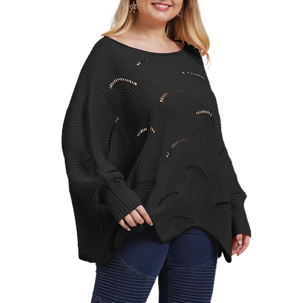 Women Plus Size Sweater Hollow Out Top Long Sleeve Knit Loose O Neck Pullover Bat Sleeve Lantern Sleeve Casual Sweater
Women Plus Size Sweater Hollow Out Top Long Sleeve Knit Loose O Neck Pullover Bat Sleeve Lantern Sleeve Casual Sweater
