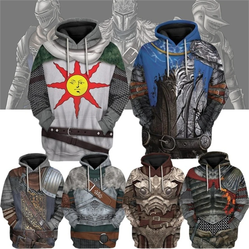 Мужская и женская толстовка с капюшоном 3d принтом популярная игра Dark Souls новая