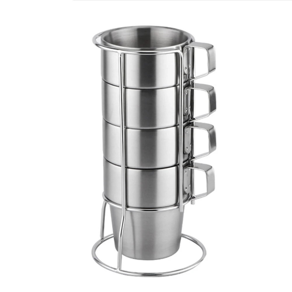 Dining Dinnerware Cup Cup Rack Coffee Cup With Metal Stand 300ML Double Layer High-Quality Stackable Stainless
Dining Dinnerware Cup Cup Rack Coffee Cup With Metal Stand 300ML Double Layer High-Quality Stackable Stainless