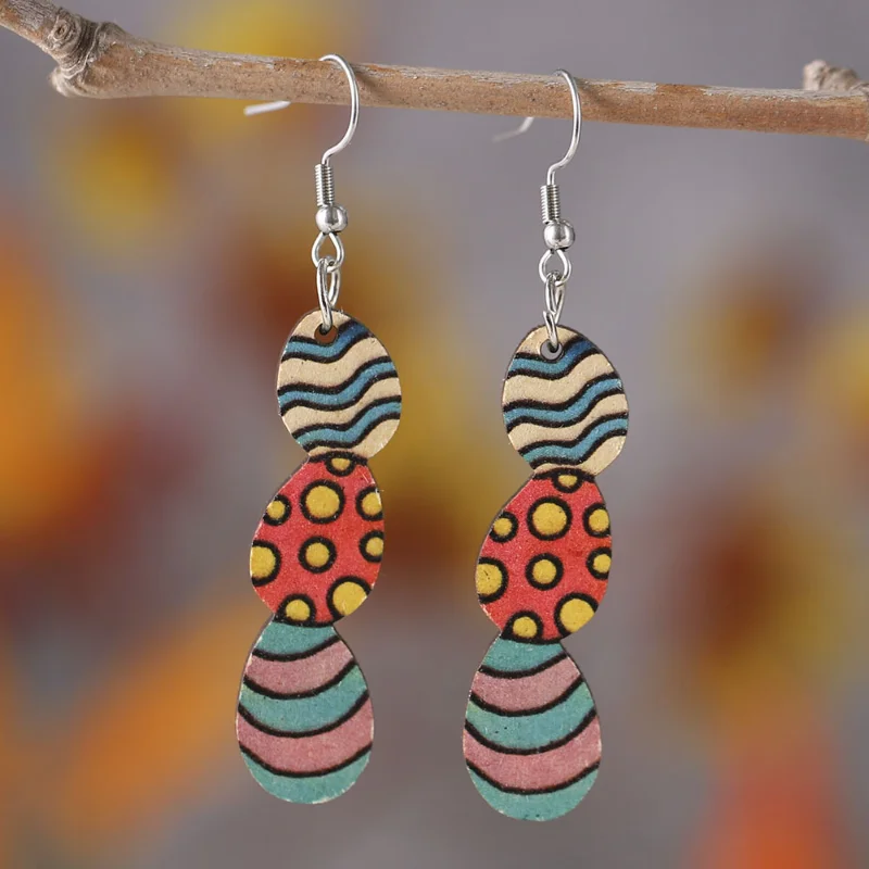 Easter Colorful Eggs Dangle Earrings for Women Fashion Harajuku Statement Earring Cute Cool Wooden Drop Gift Female Jewelry New
Easter Colorful Eggs Dangle Earrings for Women Fashion Harajuku Statement Earring Cute Cool Wooden Drop Gift Female Jewelry New