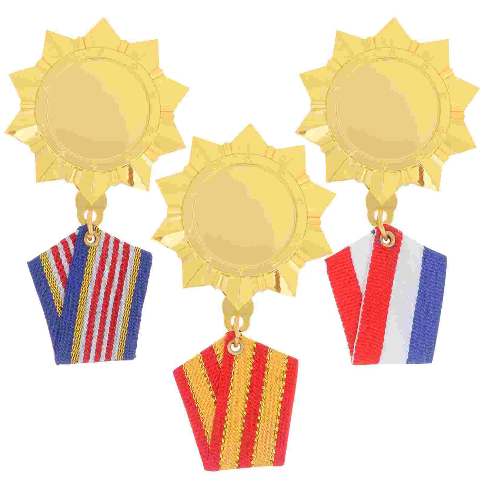 

3 Pcs Veteran Medal Medals Kids Lapel Pin Game Prizes Alloy Brooches Cloth Party Toys Toddler Badge Prop