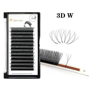 3D W Shape Lashes Extensions Professional Silk W Style Wire Eyelash 12 Rows Make-up Lash Extention Supplies