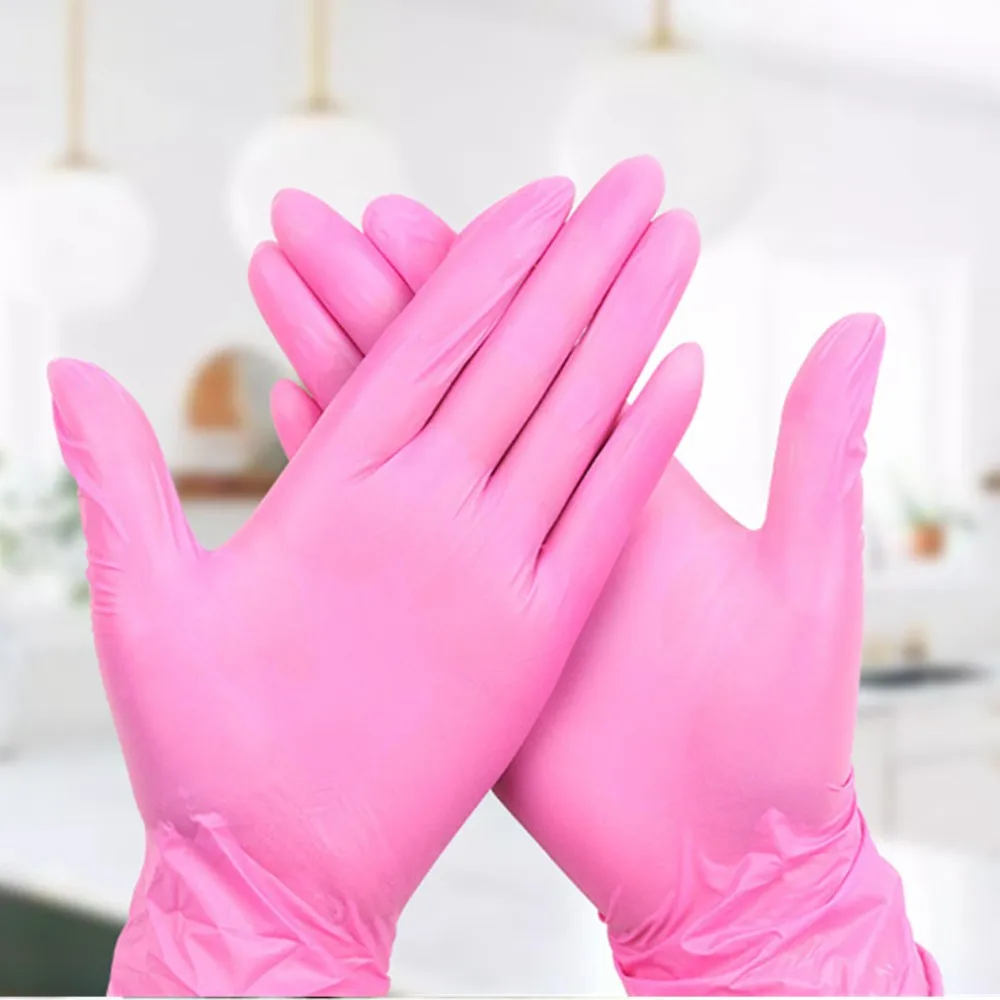 20pcs Pink Disposable Latex Gloves Household Laboratory Nitrile Rubber Gloves Small/medium Work Water Proof Kitchen Women Gloves
20pcs Pink Disposable Latex Gloves Household Laboratory Nitrile Rubber Gloves Small/medium Work Water Proof Kitchen Women Gloves
