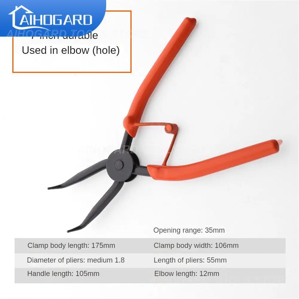 

Anti-rust Flat Nose Pliers Durability Repair Rim Circlip Pliers Longer Service Life Ordinary Snap Ring Pliers Non-slip Coating