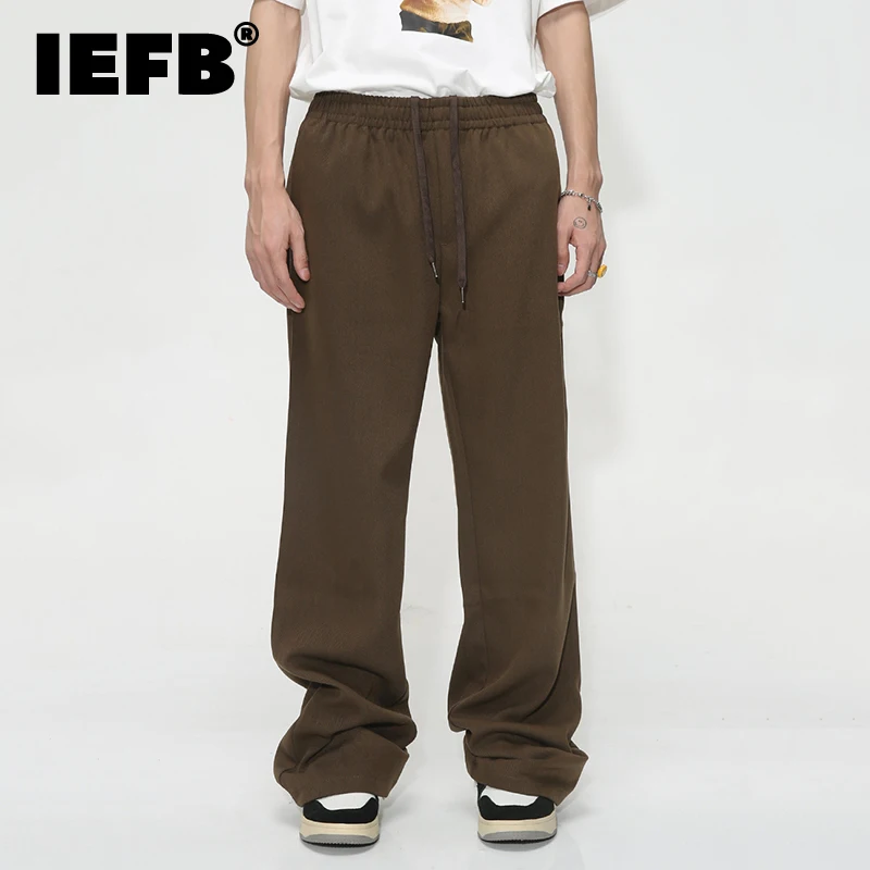 IEFB Elastic Strap Casual Sports Pants Men's Solid Color Loose Wide Leg Trousers Korean Style Straight Drawstring Clothe 9C1097
IEFB Elastic Strap Casual Sports Pants Men's Solid Color Loose Wide Leg Trousers Korean Style Straight Drawstring Clothe 9C1097