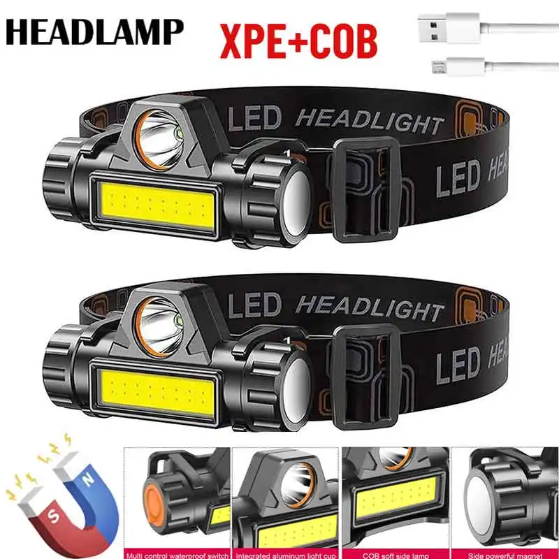 Head Headlight Rechargeable Head Dimming Torch Light Fishing Headlamp Hiking For Light Camping Source Dual
Head Headlight Rechargeable Head Dimming Torch Light Fishing Headlamp Hiking For Light Camping Source Dual