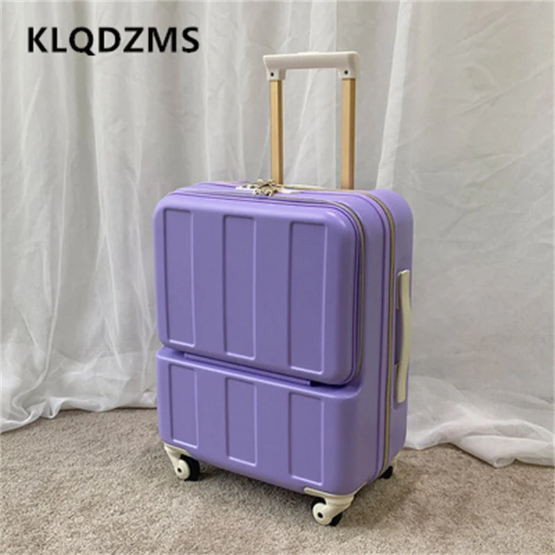

Inch New Front Opening Lid Luggage Women's Multifunctional Business Travel Bag Boarding Rolling Suitcase S12680-S12683