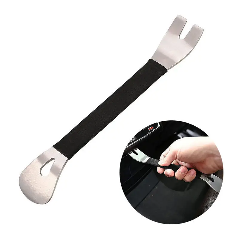Car Trim Removal Tool Stainless Steel Durable 2 Ends Trim Removal Level Pry Door Panel Audio Terminal Fastener Accessories
Car Trim Removal Tool Stainless Steel Durable 2 Ends Trim Removal Level Pry Door Panel Audio Terminal Fastener Accessories