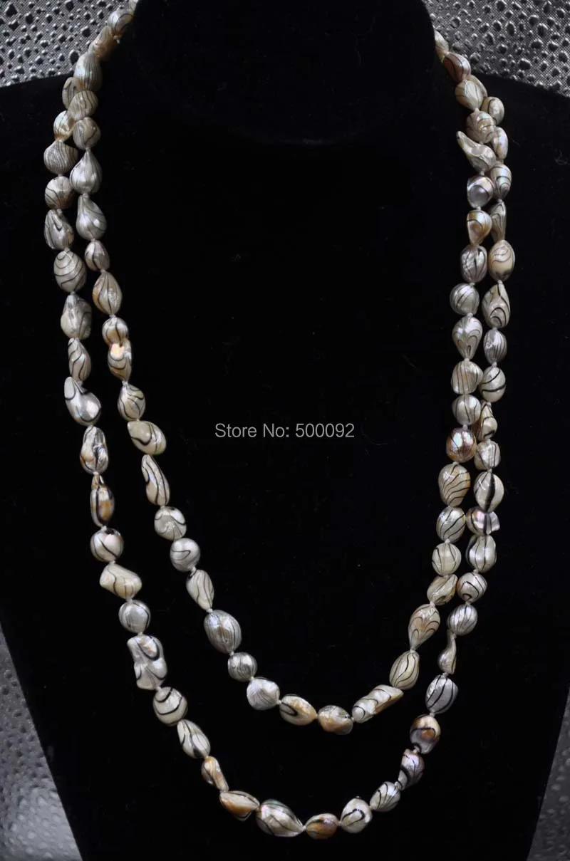 Baroque 120cm 9mm Baroque pearl necklace free shipping 
Baroque 120cm 9mm Baroque pearl necklace free shipping