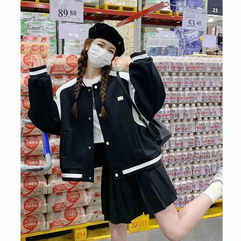 Deeptown Korean Style Bomber Jacket Women Streetwear Preppy Oversized Vitage Black Autumn Cropped Jackets Harajuku Aesthetic
Deeptown Korean Style Bomber Jacket Women Streetwear Preppy Oversized Vitage Black Autumn Cropped Jackets Harajuku Aesthetic