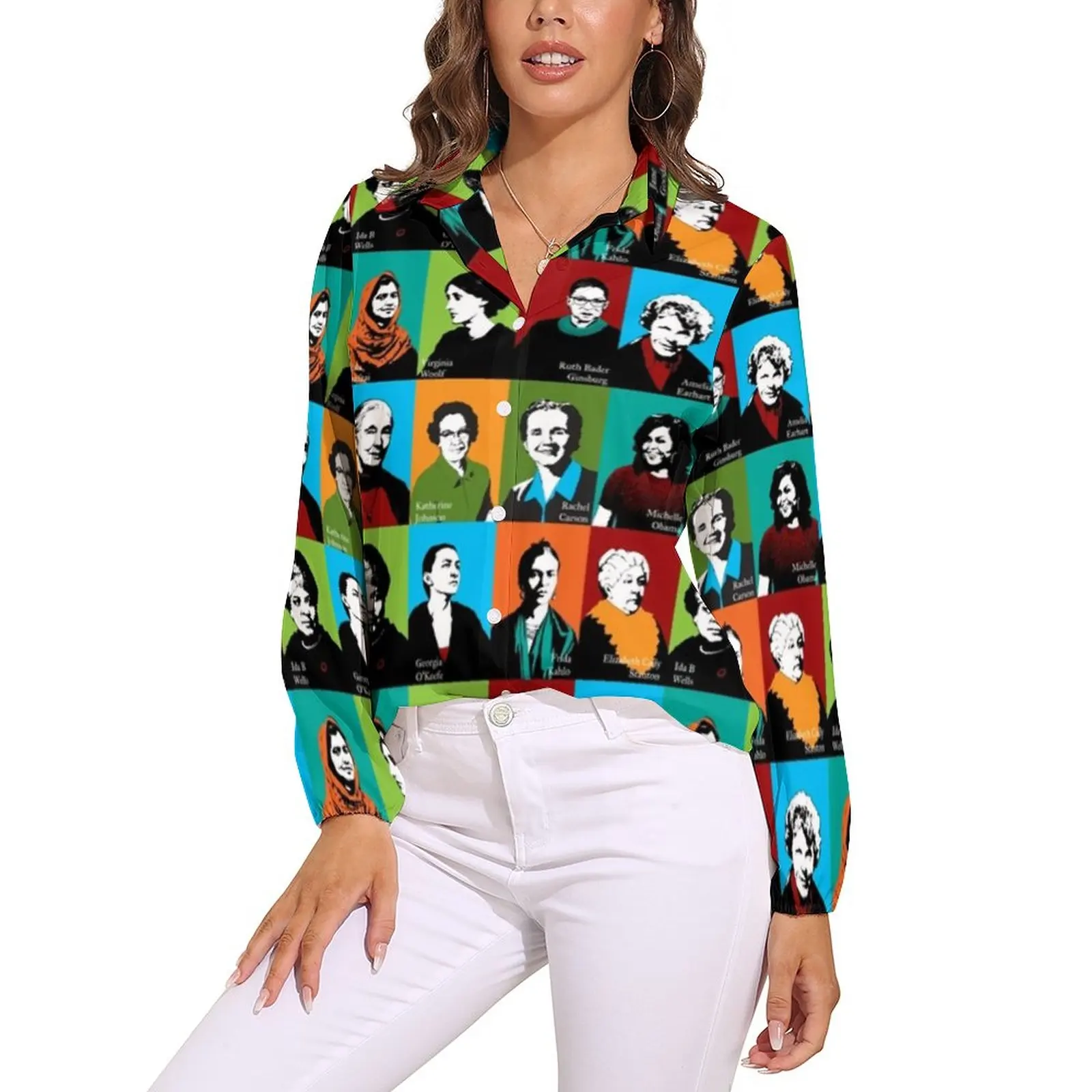 Womens Rights Blouse Woman Feminist Icons Print Street Fashion Loose Blouses Long Sleeve Kawaii Shirt Graphic Clothing Big Size
Womens Rights Blouse Woman Feminist Icons Print Street Fashion Loose Blouses Long Sleeve Kawaii Shirt Graphic Clothing Big Size