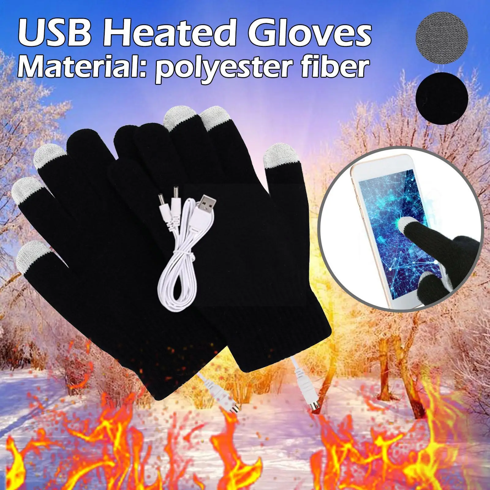 USB Heated Knitting Full Finger Mittens Windproof Electric Warm Heating Temperature Winter Portable Gloves Constant Gloves G0N2
USB Heated Knitting Full Finger Mittens Windproof Electric Warm Heating Temperature Winter Portable Gloves Constant Gloves G0N2