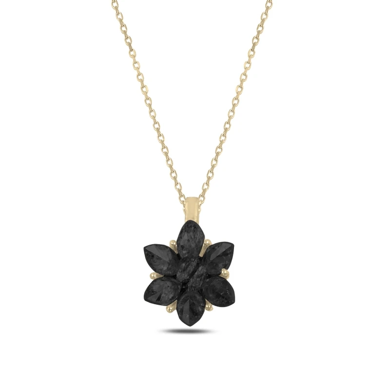 Silver 925 Sterling Lotus Flower Black Zircon Stone Necklace
Silver 925 Sterling Lotus Flower Black Zircon Stone Necklace