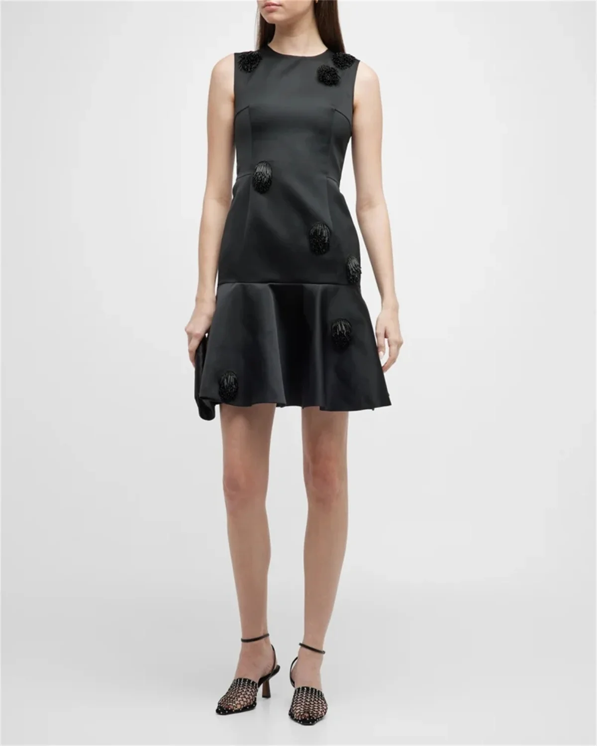 Homecoming Mini Dress Round Neck Sleeveless Beaded Fringed Black Elegant Satin Irregular Pleated Vestidos Para Eventos Especiale
Homecoming Mini Dress Round Neck Sleeveless Beaded Fringed Black Elegant Satin Irregular Pleated Vestidos Para Eventos Especiale