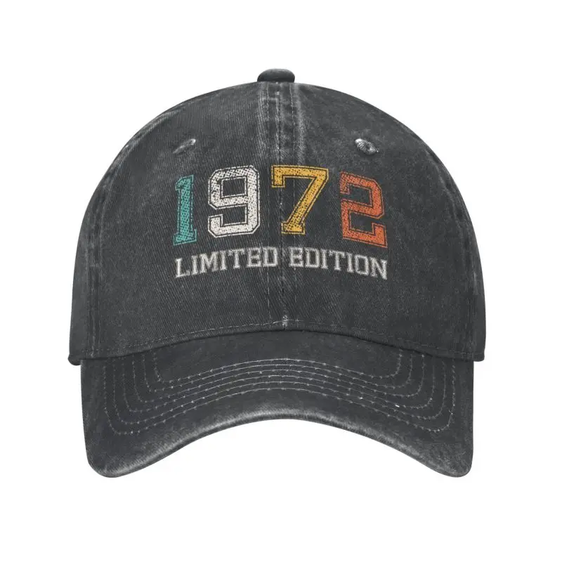 Fashion Cotton Born In 1972 Baseball Cap for Women Men Adjustable 51th Birthday Gift Limited Edition Dad Hat Sun Protection
Fashion Cotton Born In 1972 Baseball Cap for Women Men Adjustable 51th Birthday Gift Limited Edition Dad Hat Sun Protection