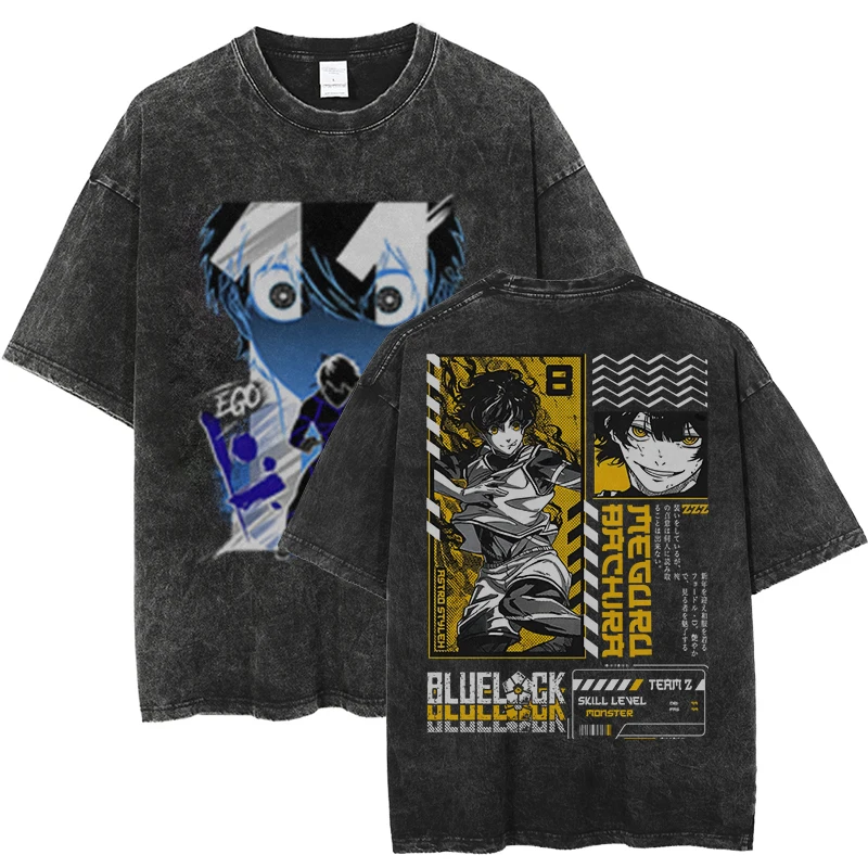 BLUE LOCK Hip Hop Oversized Washed Anime T-shirts Men Black Vintage Tees Men's Fashion Loose T Shirt Man Women Casual Tshirt
BLUE LOCK Hip Hop Oversized Washed Anime T-shirts Men Black Vintage Tees Men's Fashion Loose T Shirt Man Women Casual Tshirt
