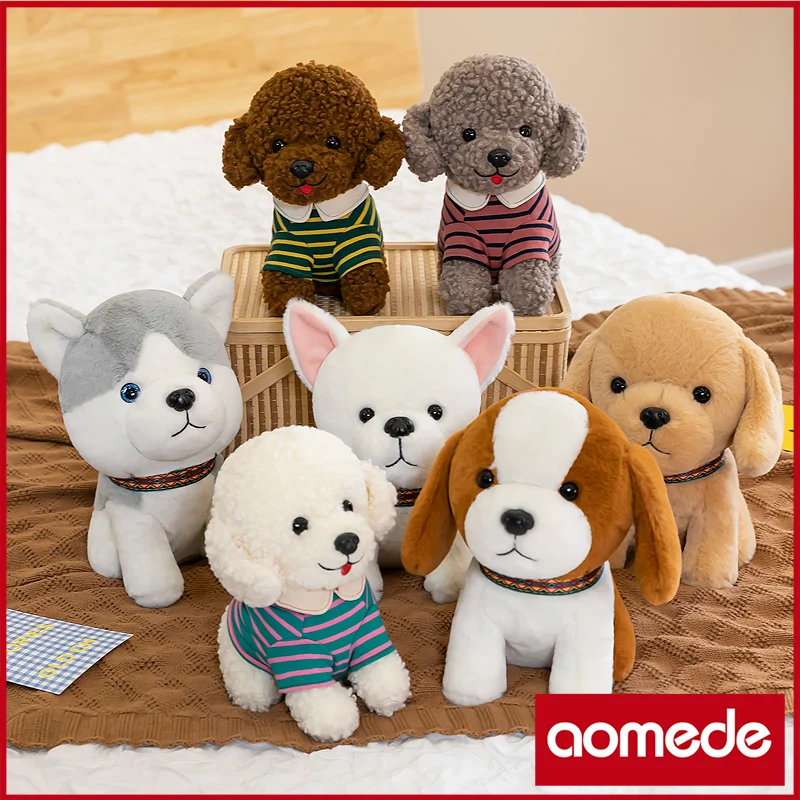 

23cm Cute Soft Teddy Husky Famous Dog Plush Toys Office Nap Pillow Home Comfort Cushion Child Decor Christmas Gift Cotton Doll