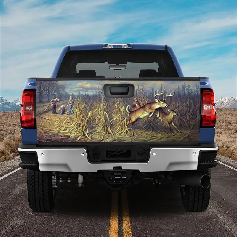 

Deer Hunting In The Forest Truck Tailgate Wrap Car Decal For Hunter Xmas Gift