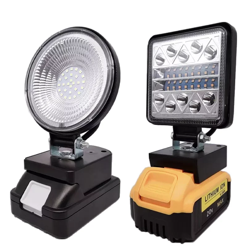 

Светодиодный рабочий светильник 14,4-20 в, фонарь для makita, Dewalt, Milwaukee, 18 в, литий-ионный аккумулятор, уличный аварийный светильник для кемпинга