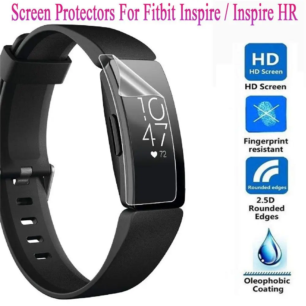 

3/6Pcs Ultra Thin Anti-Shock HD Protective case Screen Protector Full Cover Hydrogel Film For Fitbit Inspire/Inspire HR