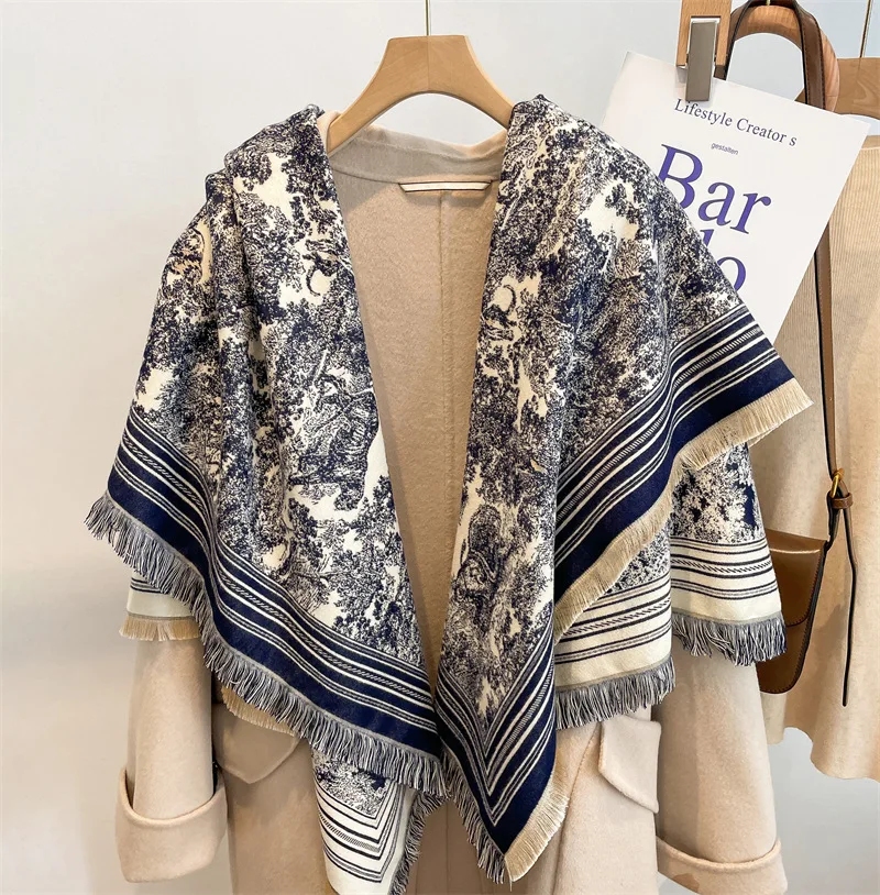 Winter Warm Cashmere Scarf for Women Floral Print Pashmina Blanket Thick Shawl Wrap Neckerchief Fashion Bufanda Echarpe Poncho
Winter Warm Cashmere Scarf for Women Floral Print Pashmina Blanket Thick Shawl Wrap Neckerchief Fashion Bufanda Echarpe Poncho