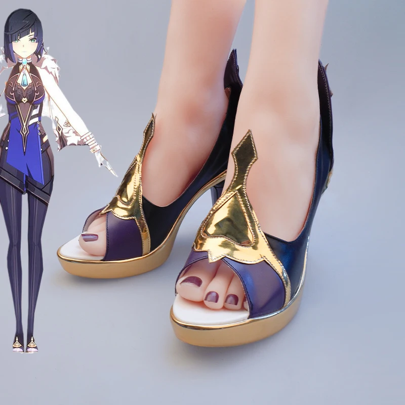 Новинка Аниме игра Genshin Impact Yelan женская обувь для косплея ограниченная по