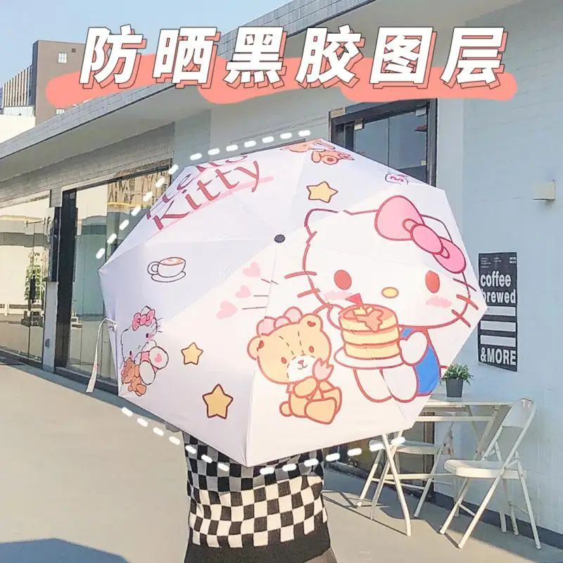 Kawaii Sanrioed Kuromi My Melody Cinnamoroll Kitty Cartoon Sunny Rainy Day Dual Use Automatic Folding Umbrella Toys for Girls
Kawaii Sanrioed Kuromi My Melody Cinnamoroll Kitty Cartoon Sunny Rainy Day Dual Use Automatic Folding Umbrella Toys for Girls