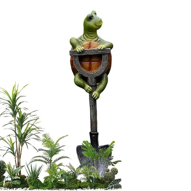 

Garden Resin Decor Hand Painted Yard Figurine Decor 4 Styles Lawn Decoration Outdoor Statue With Shovel For Yards Patios Lawns