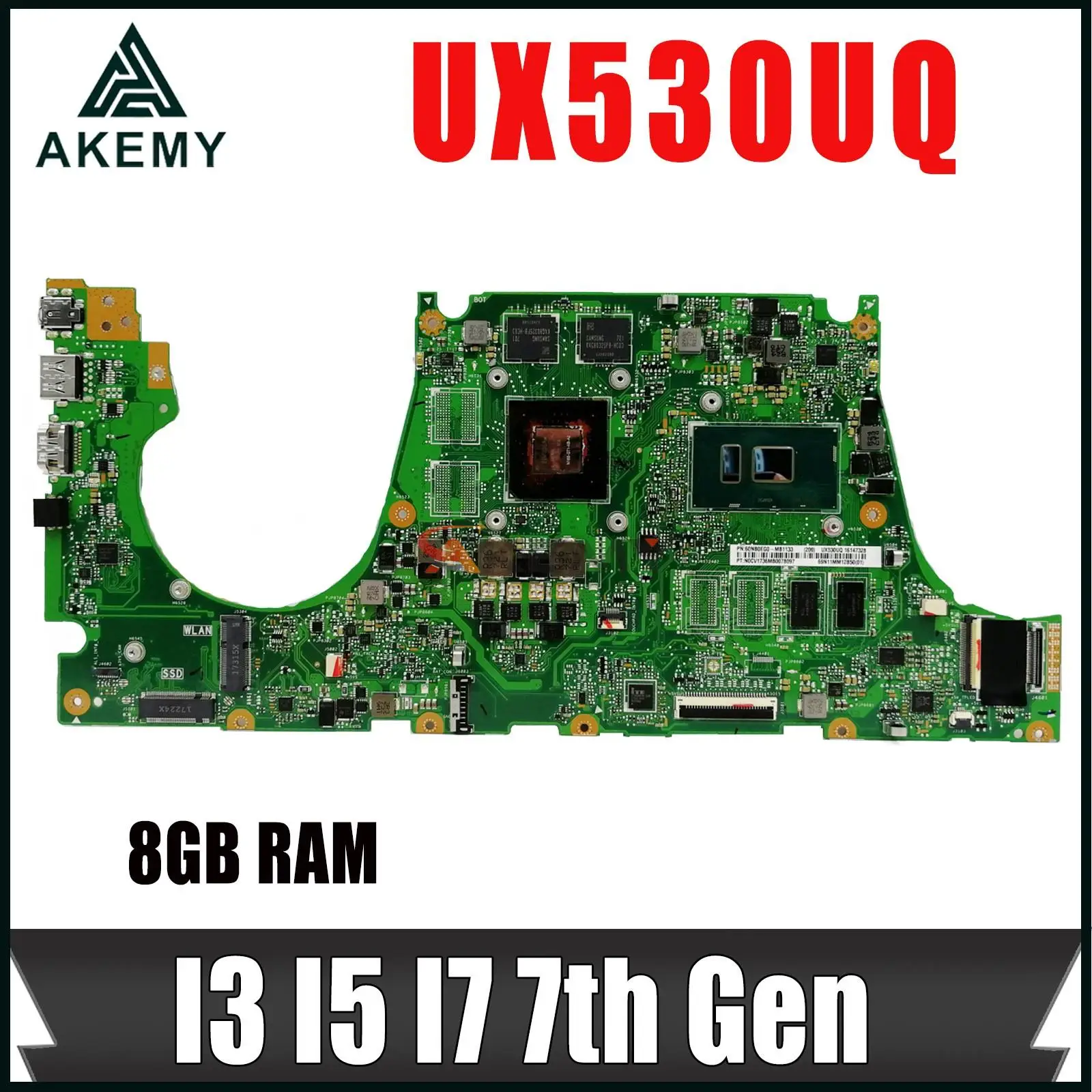 UX530UQ Mainboard For ASUS UX530U UX530UN UX530UR UX530UX Laptop Motherboard W/940MX I3 I5 I7 7th Gen 8GB RAM 100% Test OK
UX530UQ Mainboard For ASUS UX530U UX530UN UX530UR UX530UX Laptop Motherboard W/940MX I3 I5 I7 7th Gen 8GB RAM 100% Test OK