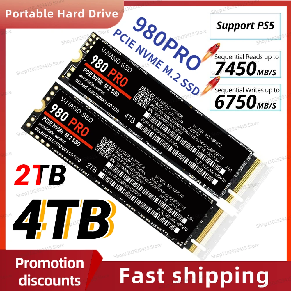 2023 8TB High Speed Internal Hard Drive M.2 NVME Original SSD 4TB 2TB 1TB 980PRO Solid State Hard Drive for Laptop Desktop PS5
2023 8TB High Speed Internal Hard Drive M.2 NVME Original SSD 4TB 2TB 1TB 980PRO Solid State Hard Drive for Laptop Desktop PS5