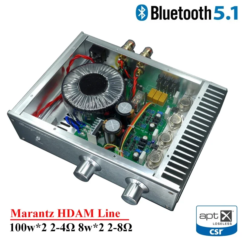 

100 Вт * 2 Marantz HDAM2 линейный 2-канальный усилитель мощности Bluetooth 5,1 APTX-HD LDAC сладкий вокальный транзистор Hi-Fi усилитель звука