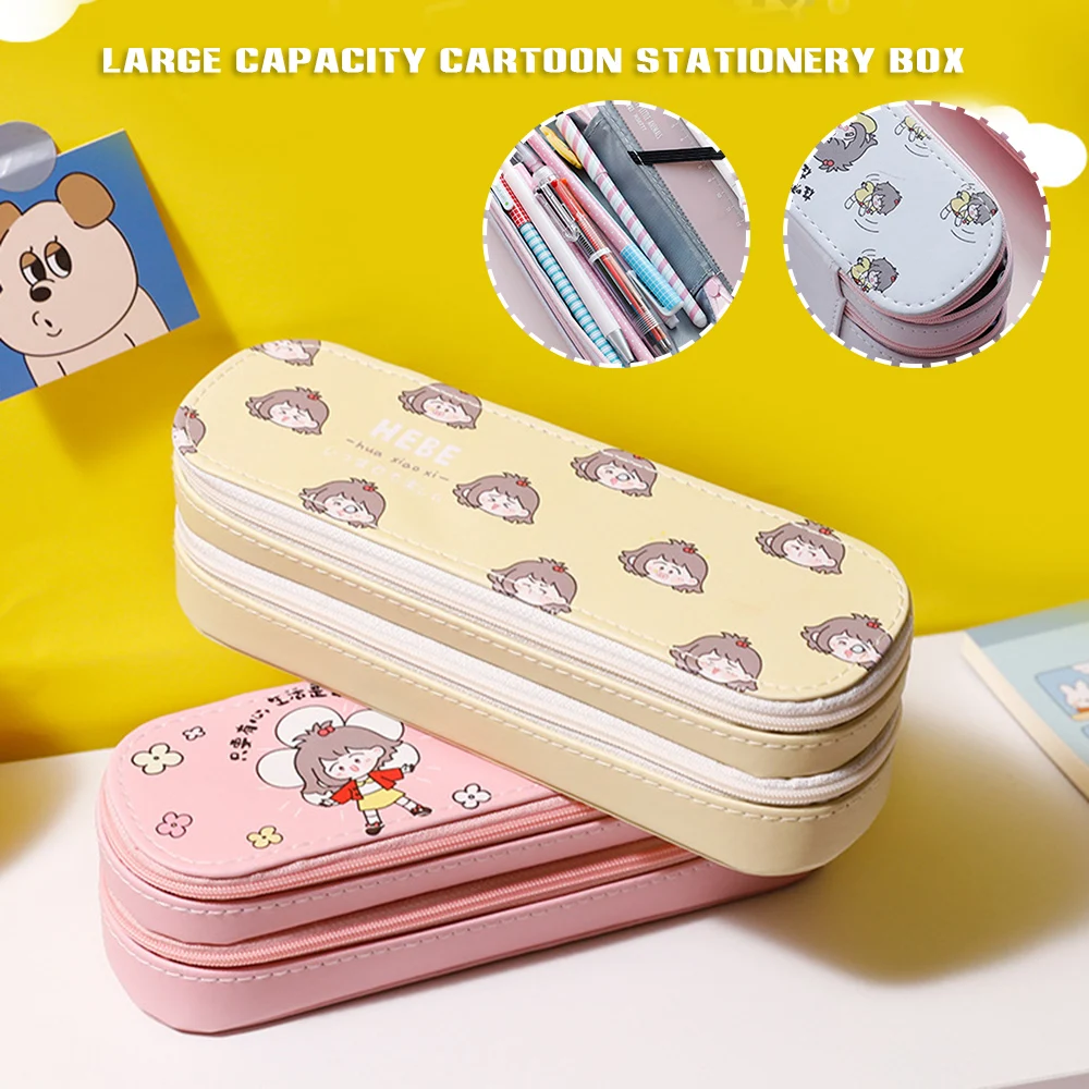 Cute Zipper Pencil Case Large Capacity Double Layer School Stationery Storage Bag Pen Holder Stationery Organizer for Students
Cute Zipper Pencil Case Large Capacity Double Layer School Stationery Storage Bag Pen Holder Stationery Organizer for Students