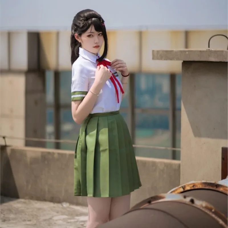 Anime Suzume No Tojimari JK Cosplay Costume Iwado Suzume Cosplay Uniforms Shirt Skirt Suit Halloween Costumes For Women
Anime Suzume No Tojimari JK Cosplay Costume Iwado Suzume Cosplay Uniforms Shirt Skirt Suit Halloween Costumes For Women
