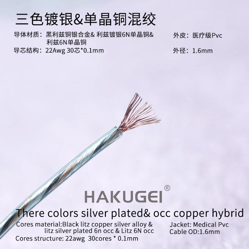 HAKUGEI медный гибридный провод с серебряным покрытием
HAKUGEI медный гибридный провод с серебряным покрытием