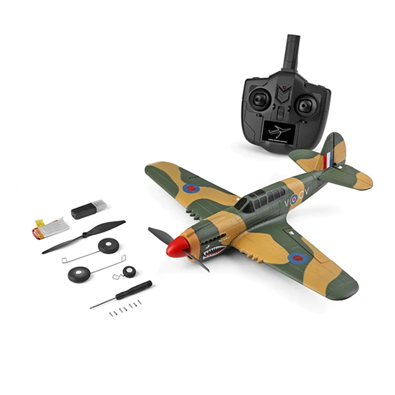 

MOOL XK A220-P40 Remote Control Airplane, 2.4Ghz 4 Channel RC Aircraft Fighter With 6 Axis Gyro 3D/6G Mode Easy&Ready To Fly