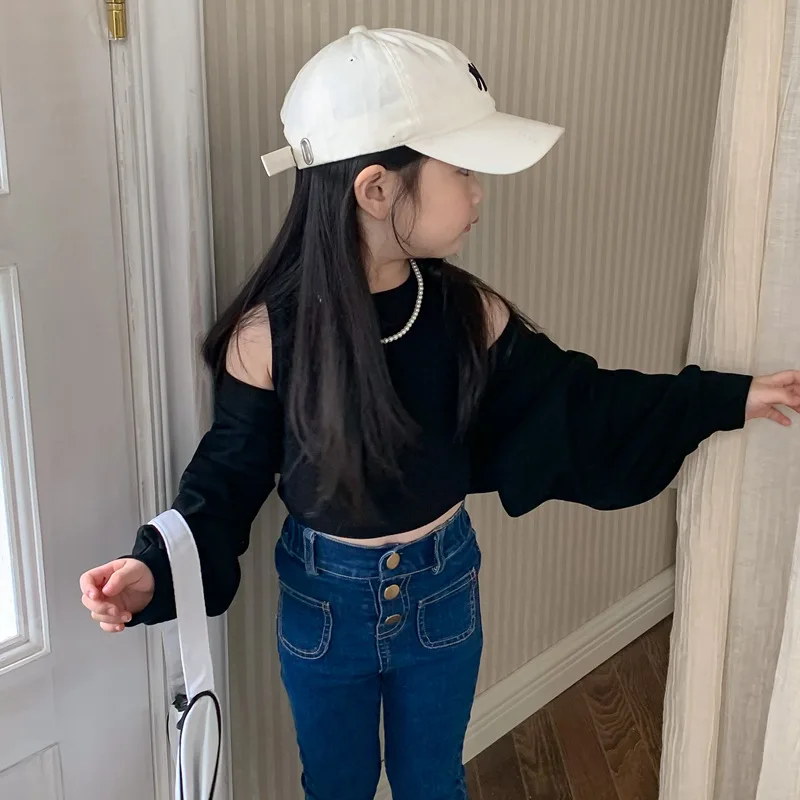 Комплект из двух предметов для девочек на весну-осень, топ и Укороченный кардиган, детские костюмы, Детская уличная одежда, модная однотонна...
Комплект из двух предметов для девочек на весну-осень, топ и Укороченный кардиган, детские костюмы, Детская уличная одежда, модная однотонна...