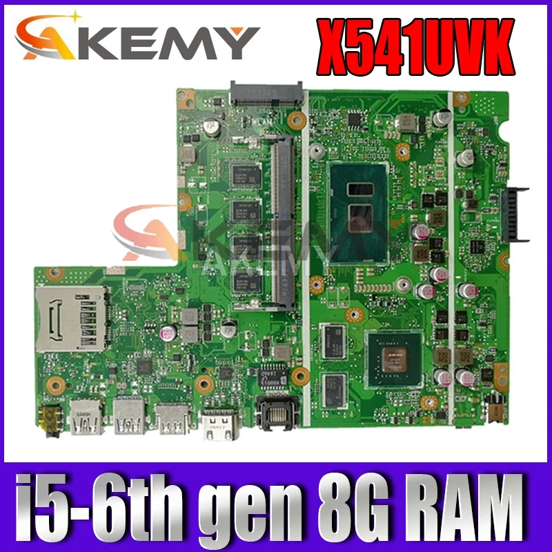 Материнская плата Akemy X541UVK, системная плата, стандартный ЦП 8 ГБ ОЗУ, V2G для Asus X541UVK X541UJ X541U F541U R541U, материнская плата для ноутбука
Материнская плата Akemy X541UVK, системная плата, стандартный ЦП 8 ГБ ОЗУ, V2G для Asus X541UVK X541UJ X541U F541U R541U, материнская плата для ноутбука
