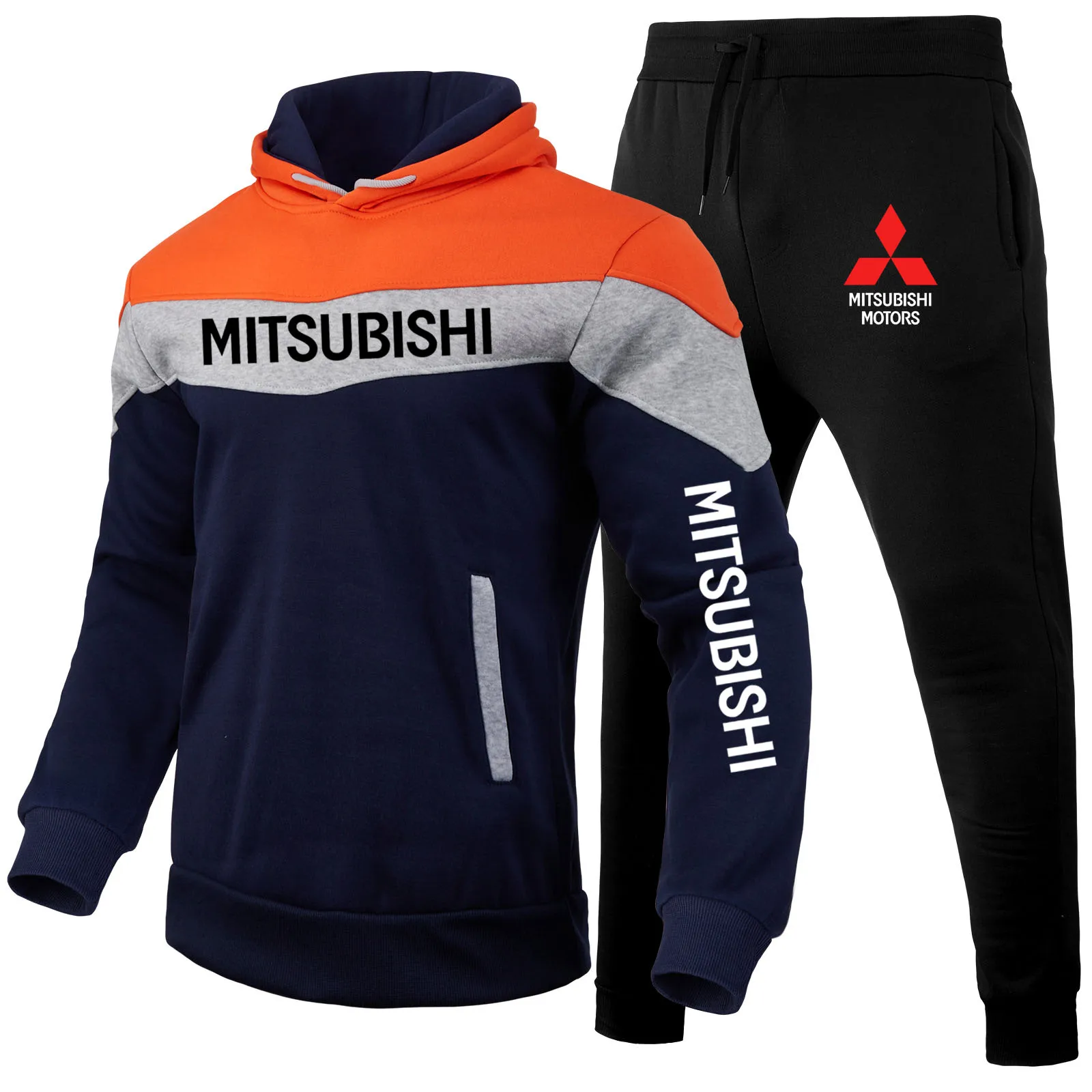 2022 Men's Hooded Sweatshirt set Mitsubishi car logo print Spring autumn color matching trend hip-hop street men's hoodie suit
2022 Men's Hooded Sweatshirt set Mitsubishi car logo print Spring autumn color matching trend hip-hop street men's hoodie suit