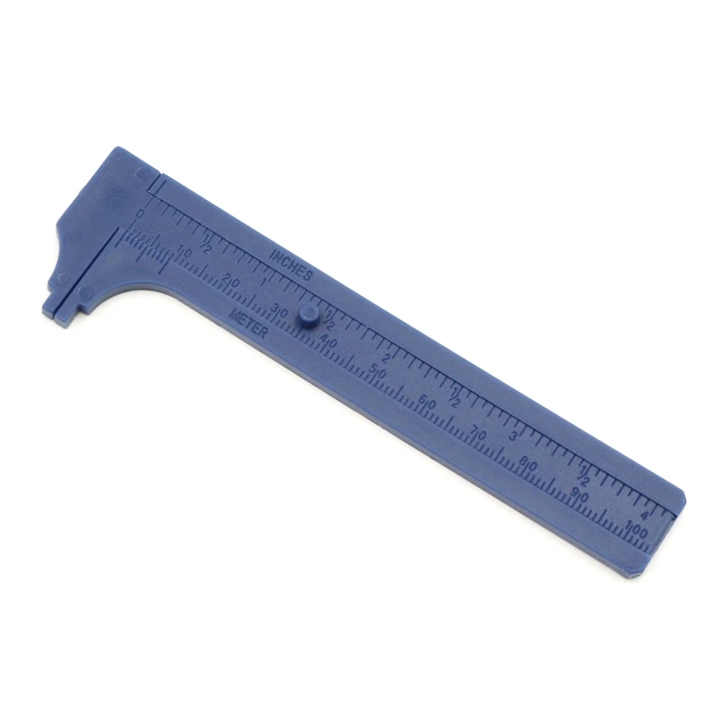 Handy Sliding Gauge Plastic Vernier Caliper Ruler Measuring Tool Double Scales mm/inch Mini Pocket Ruler 100mm Jewelry
Handy Sliding Gauge Plastic Vernier Caliper Ruler Measuring Tool Double Scales mm/inch Mini Pocket Ruler 100mm Jewelry