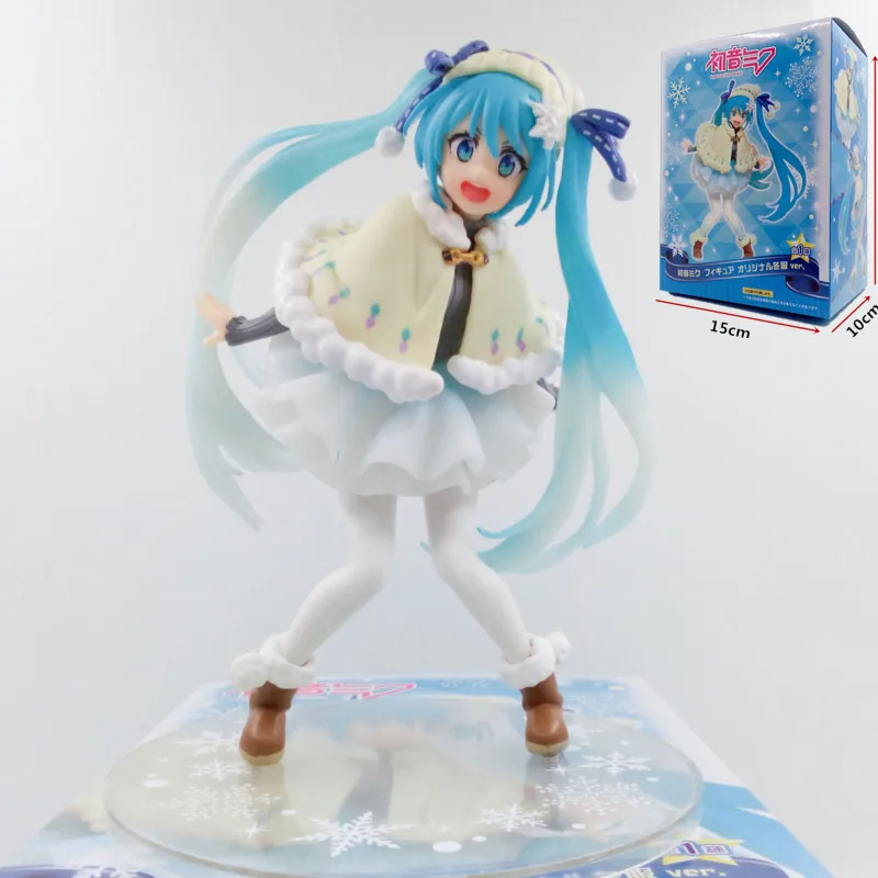 Boxed 2022 New 15CM Anime Hatsune Miku snow winter kawaii PVC Action figure Model toys doll collect ornaments christmas gifts
Boxed 2022 New 15CM Anime Hatsune Miku snow winter kawaii PVC Action figure Model toys doll collect ornaments christmas gifts