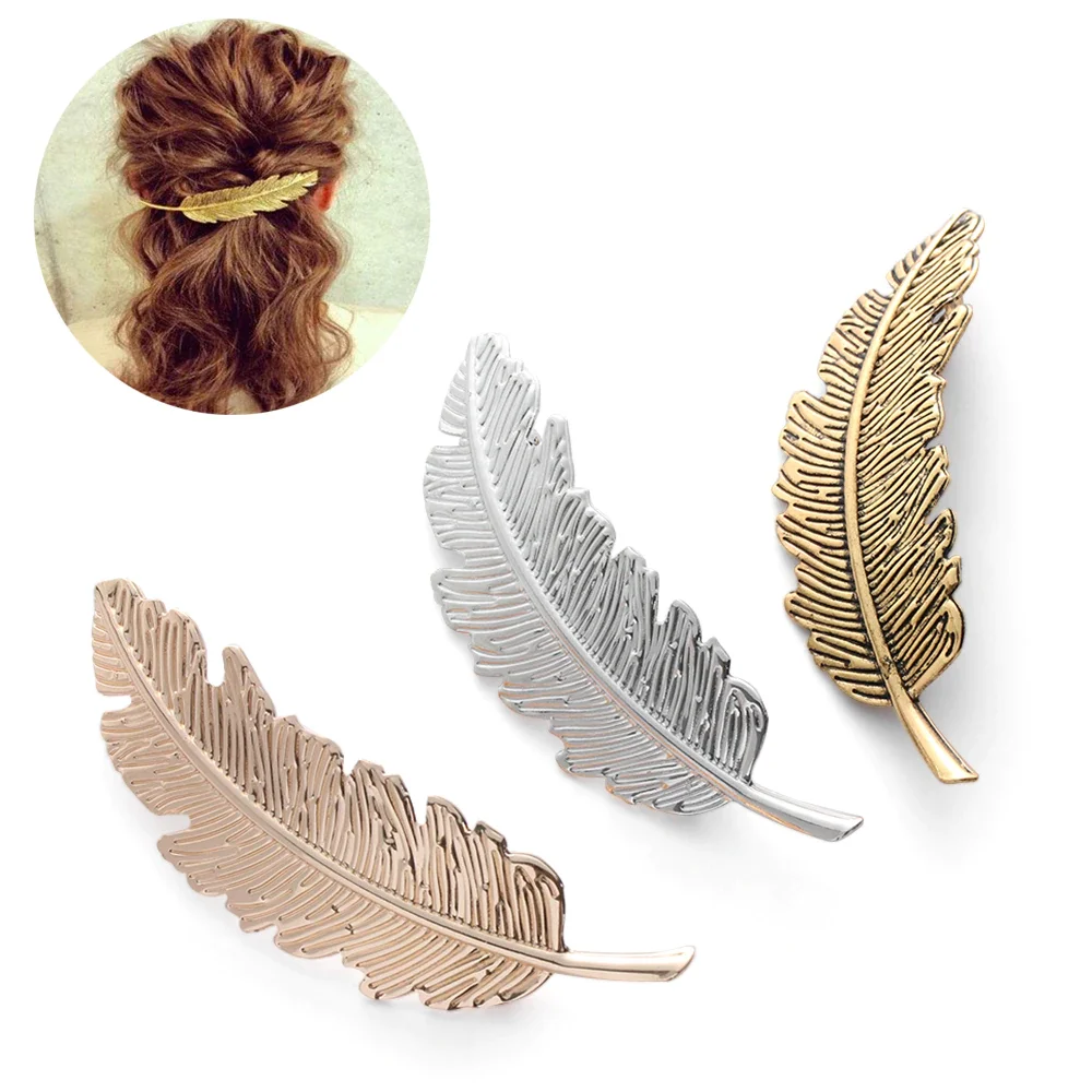 1Pcs Fashion Metal Leaf Shape Hair Clip Barrettes Crystal Pearl Hairpin Barrette Color Feather Hair Claws Hair Styling Tool New
1Pcs Fashion Metal Leaf Shape Hair Clip Barrettes Crystal Pearl Hairpin Barrette Color Feather Hair Claws Hair Styling Tool New